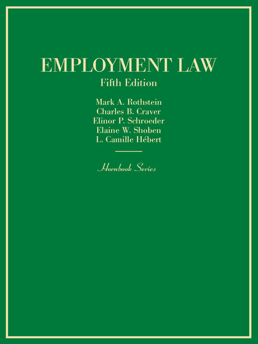 Title details for Employment Law by Mark Rothstein - Available